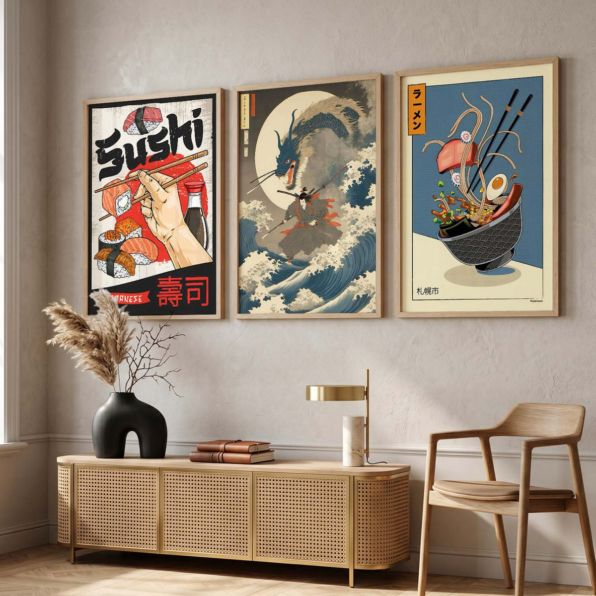 Aesthetic Japanese Wall Art Paintings for Living Room Bedroom