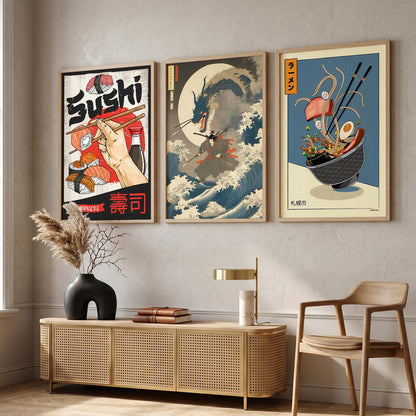 Aesthetic Japanese Wall Art Paintings for Living Room Bedroom
