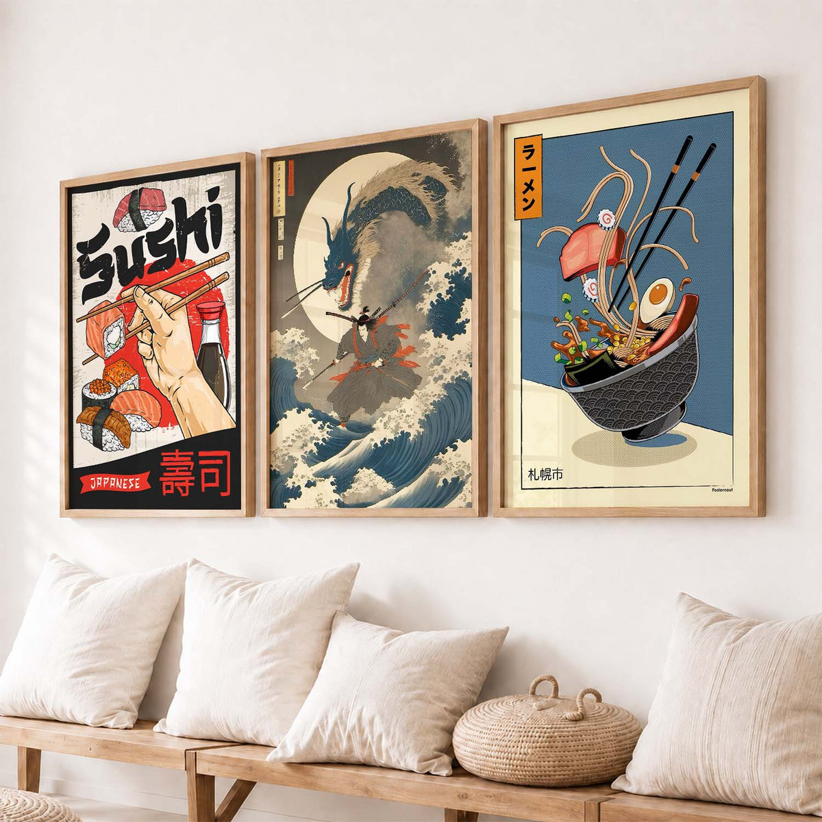 Aesthetic Japanese Wall Art Paintings for Living Room Bedroom