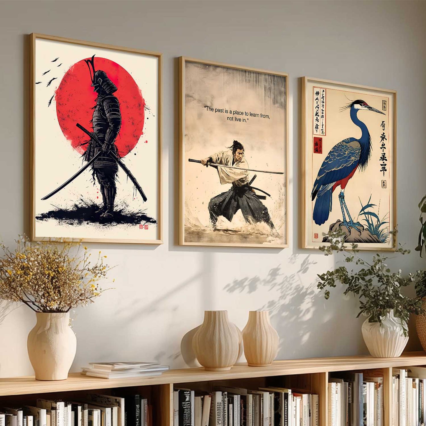 Japanese Samurai Motivational  Wall Art Paintings for Living Room Bedroom