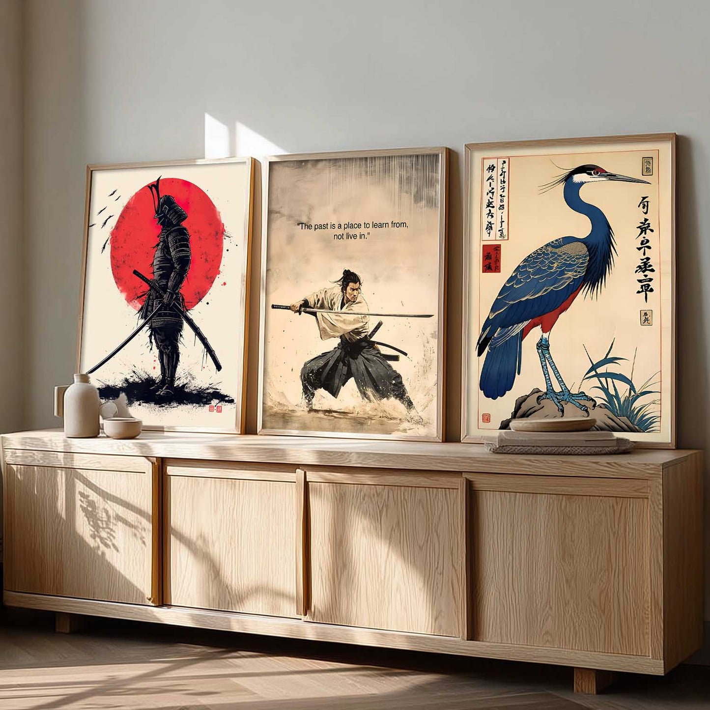 Japanese Samurai Motivational  Wall Art Paintings for Living Room Bedroom