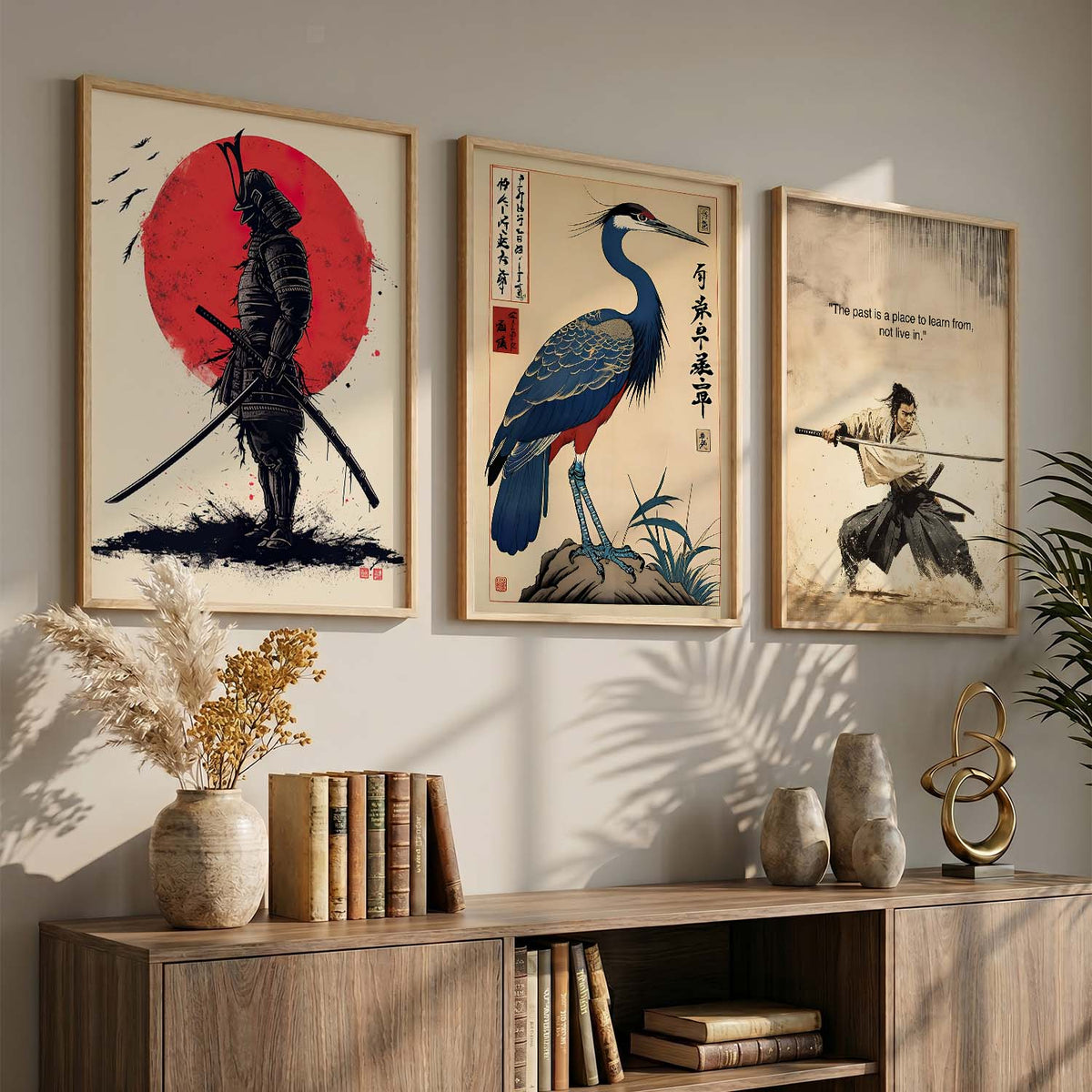 Japanese Samurai Motivational  Wall Art Paintings for Living Room Bedroom