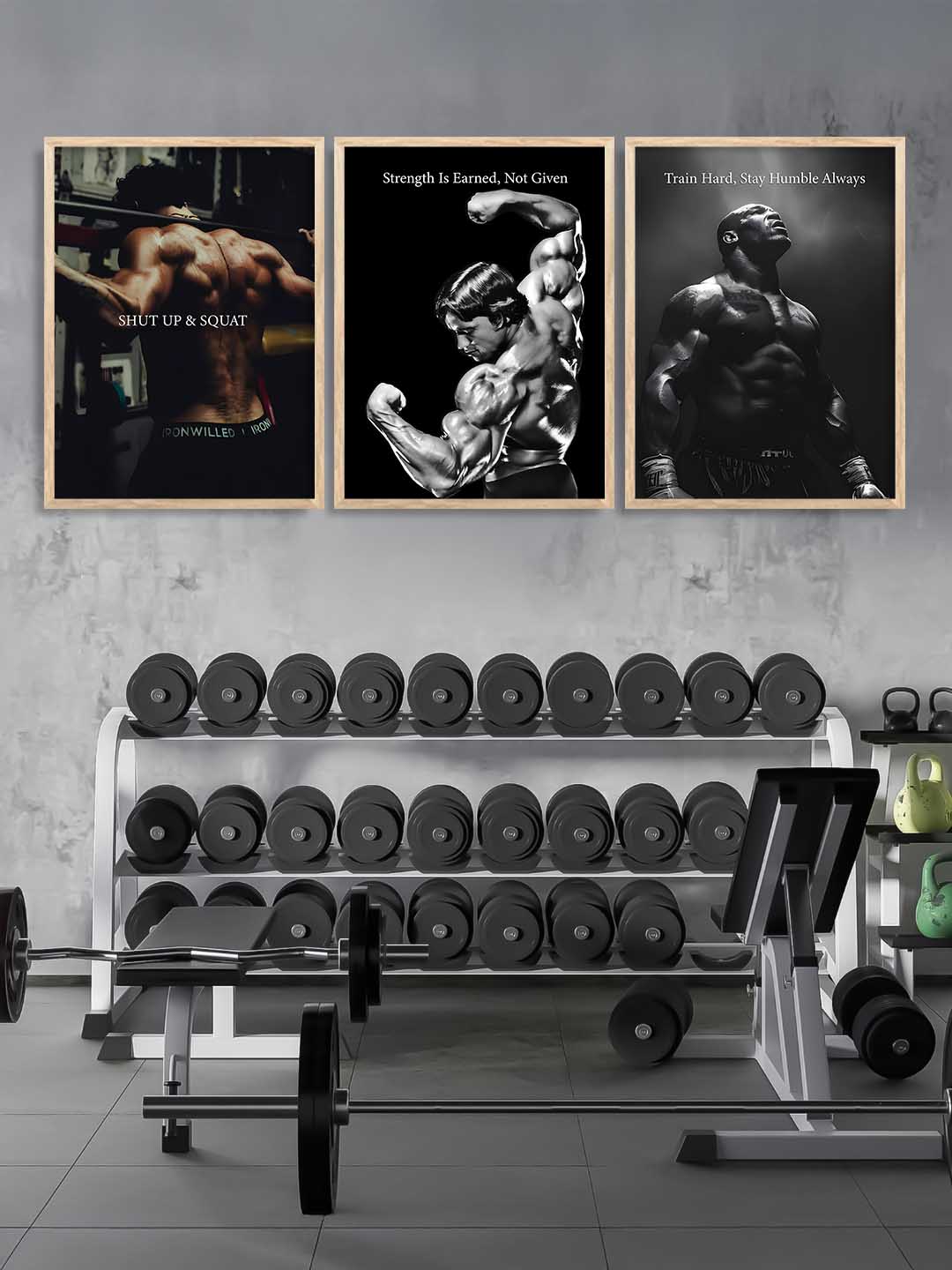Fitness Workout Inspirational Bodybuilding Wall Art Paintings for Living Room Bedroom