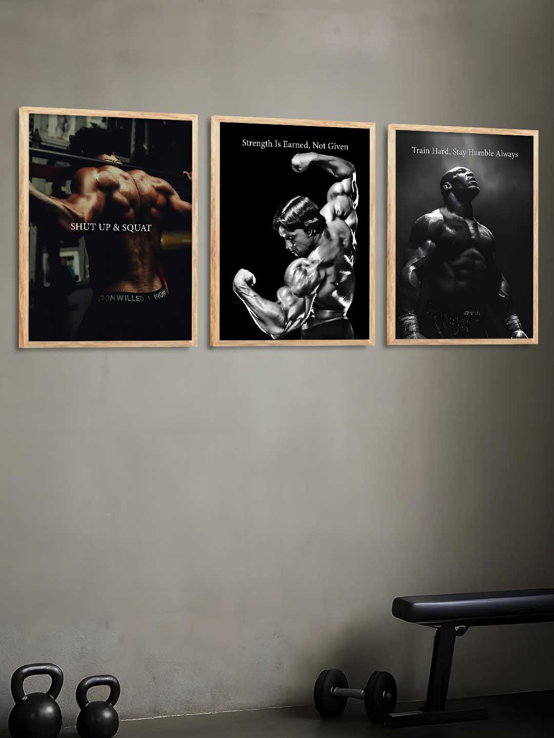 Fitness Workout Inspirational Bodybuilding Wall Art Paintings for Living Room Bedroom