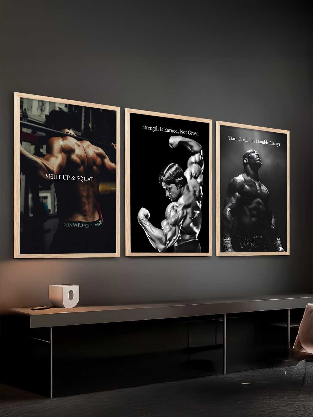 Fitness Workout Inspirational Bodybuilding Wall Art Paintings for Living Room Bedroom