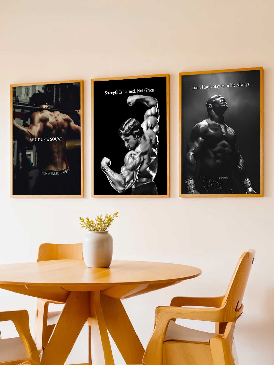 Fitness Workout Inspirational Bodybuilding Wall Art Paintings for Living Room Bedroom