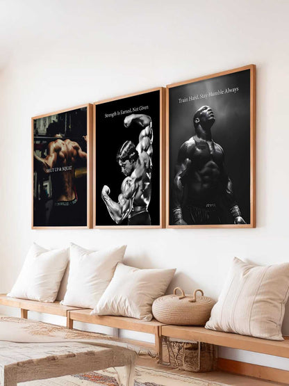 Fitness Workout Inspirational Bodybuilding Wall Art Paintings for Living Room Bedroom
