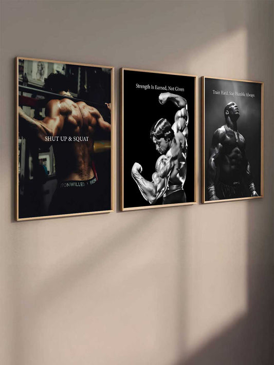 Fitness Workout Inspirational Bodybuilding Wall Art Paintings for Living Room Bedroom