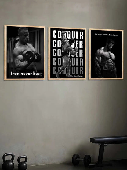 Fitness Workout Inspirational Bodybuilding Wall Art Paintings for Living Room Bedroom