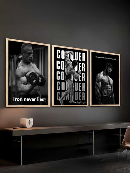 Fitness Workout Inspirational Bodybuilding Wall Art Paintings for Living Room Bedroom