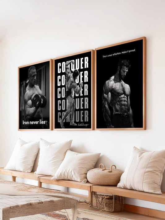 Fitness Workout Inspirational Bodybuilding Wall Art Paintings for Living Room Bedroom