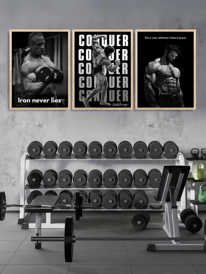 Fitness Workout Inspirational Bodybuilding Wall Art Paintings for Living Room Bedroom