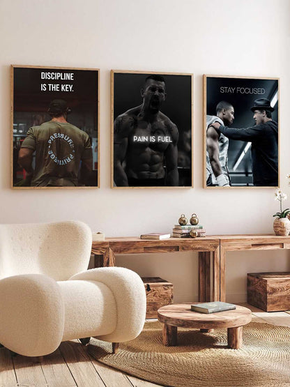 Bodybuilding Workout Motivational Wall Art Paintings for Living Room Bedroom