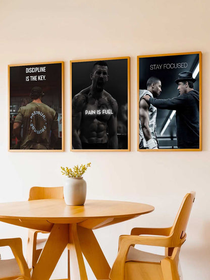 Bodybuilding Workout Motivational Wall Art Paintings for Living Room Bedroom