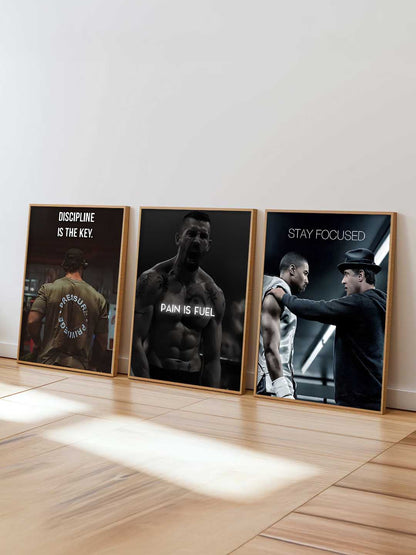 Bodybuilding Workout Motivational Wall Art Paintings for Living Room Bedroom