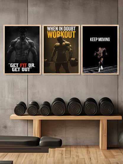 Aesthetic Fitness Workout Motivational Gym Wall Art Paintings for Living Room Bedroom