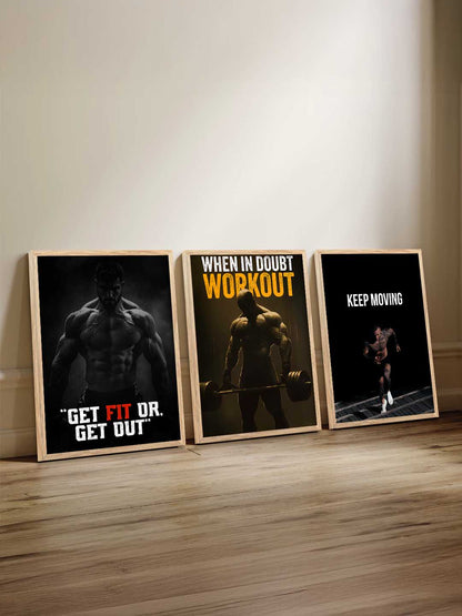 Aesthetic Fitness Workout Motivational Gym Wall Art Paintings for Living Room Bedroom