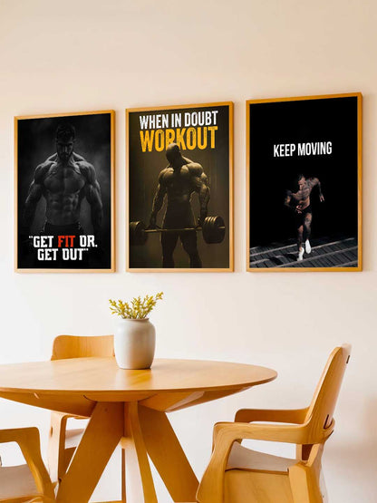 Aesthetic Fitness Workout Motivational Gym Wall Art Paintings for Living Room Bedroom