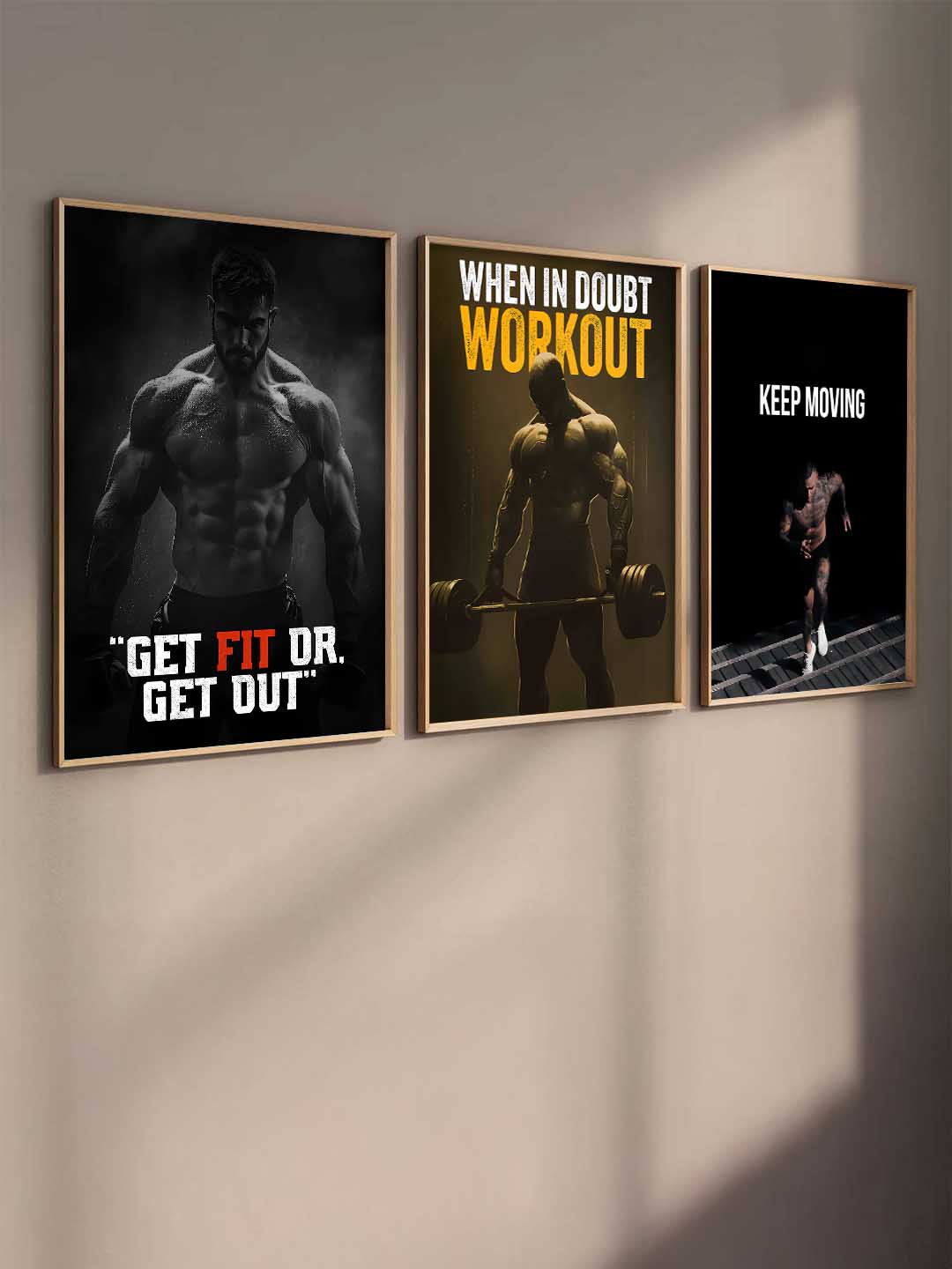 Aesthetic Fitness Workout Motivational Gym Wall Art Paintings for Living Room Bedroom