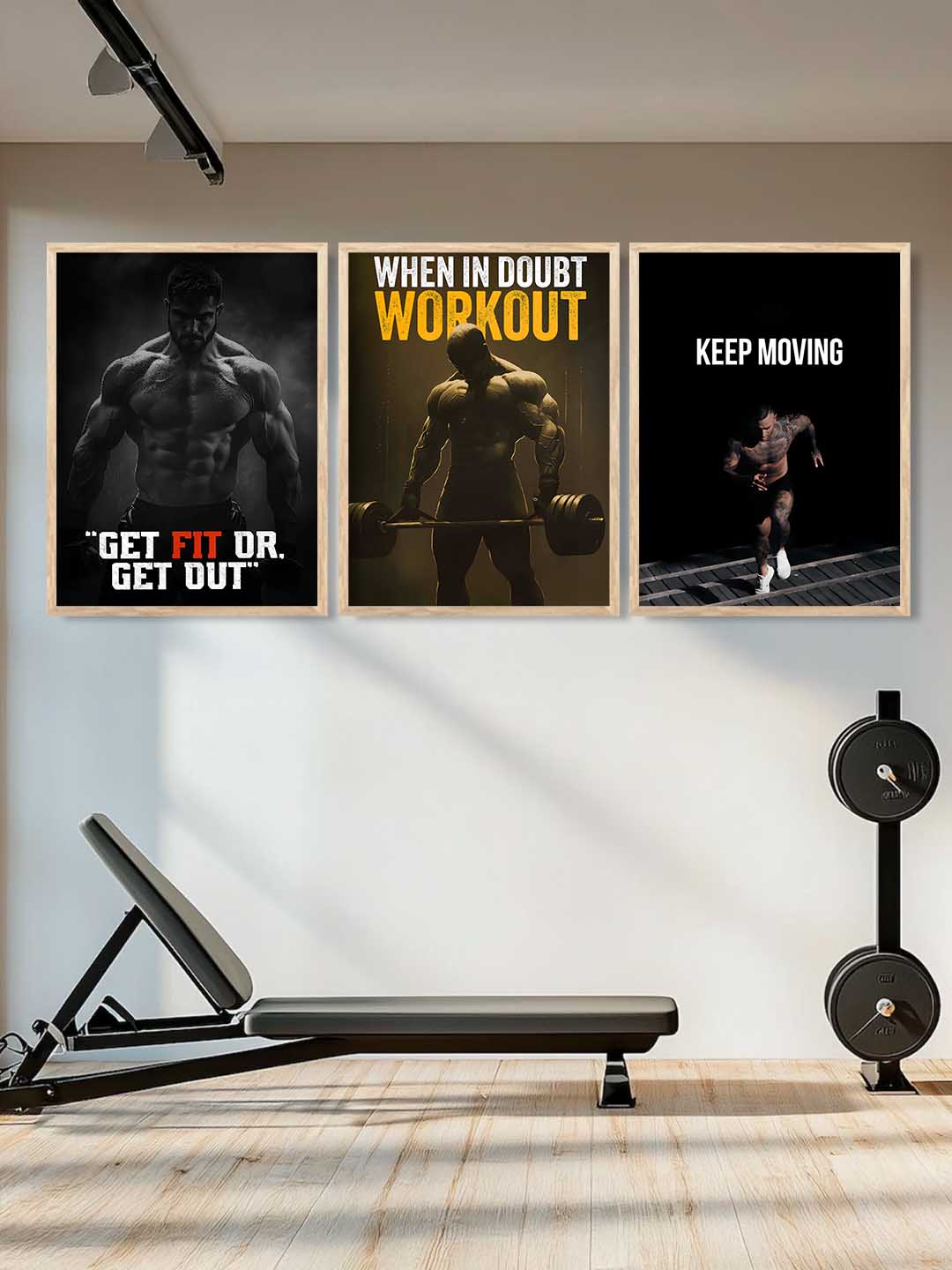 Aesthetic Fitness Workout Motivational Gym Wall Art Paintings for Living Room Bedroom