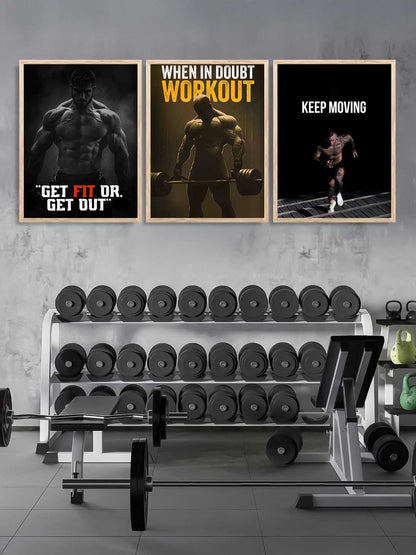 Aesthetic Fitness Workout Motivational Gym Wall Art Paintings for Living Room Bedroom