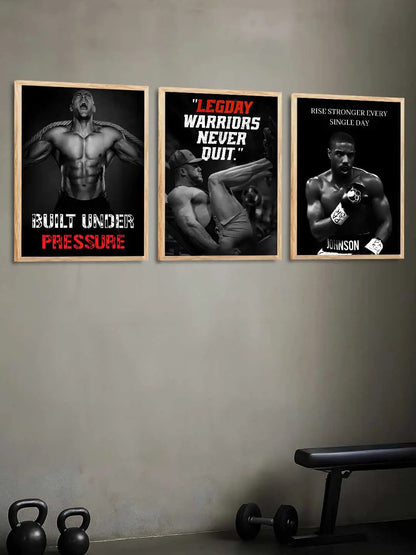 Aesthetic Bodybuilding Motivational Gym Wall Art Paintings for Living Room Bedroom