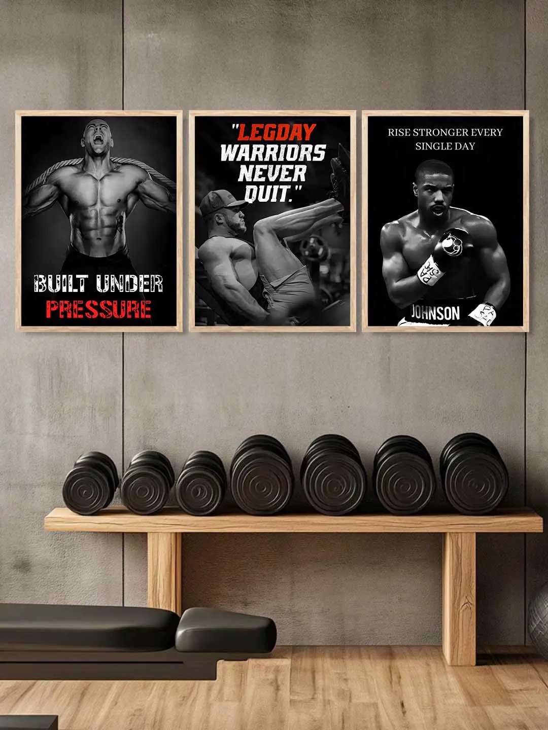Aesthetic Bodybuilding Motivational Gym Wall Art Paintings for Living Room Bedroom