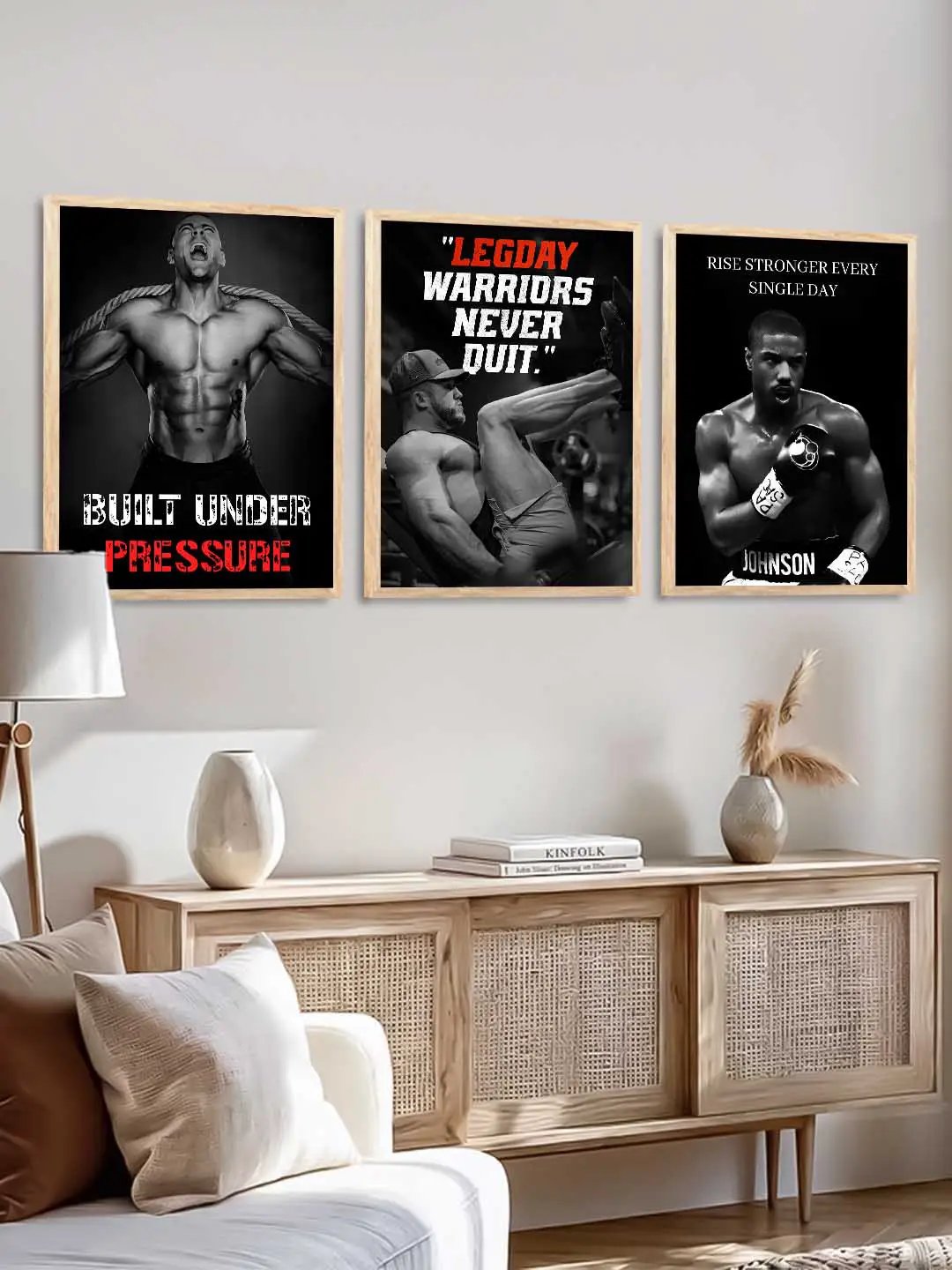 Aesthetic Bodybuilding Motivational Gym Wall Art Paintings for Living Room Bedroom