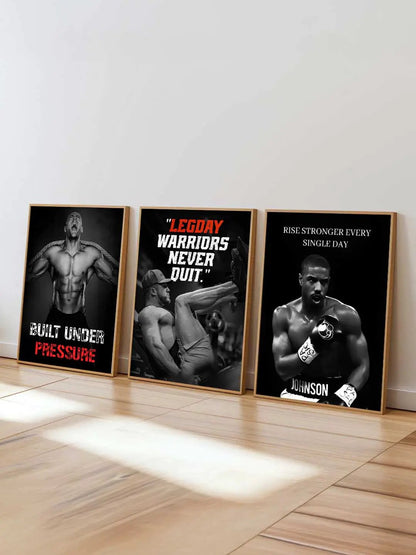 Aesthetic Bodybuilding Motivational Gym Wall Art Paintings for Living Room Bedroom