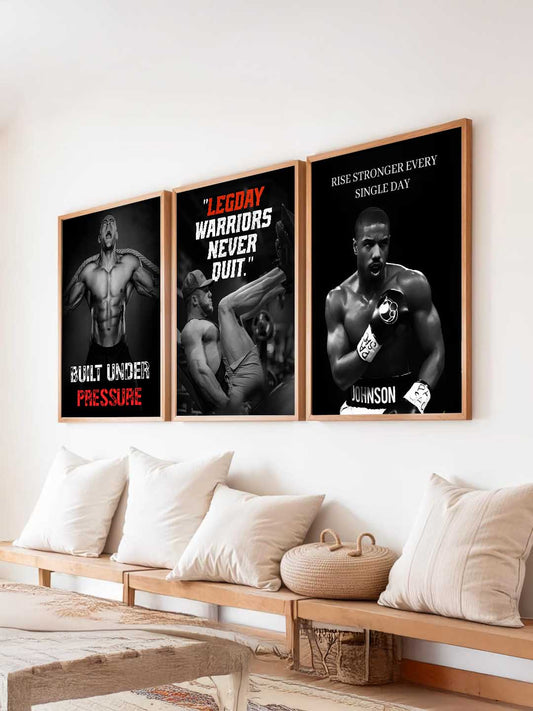 Aesthetic Bodybuilding Motivational Gym Wall Art Paintings for Living Room Bedroom