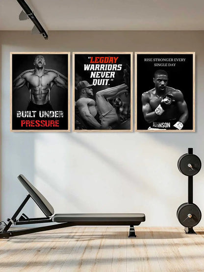 Aesthetic Bodybuilding Motivational Gym Wall Art Paintings for Living Room Bedroom