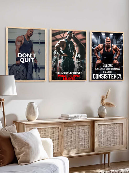 Bodybuilding Motivational Gym Wall Art Paintings for Living Room Bedroom