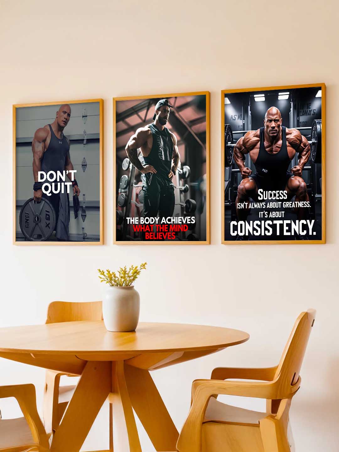 Bodybuilding Motivational Gym Wall Art Paintings for Living Room Bedroom