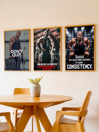 Bodybuilding Motivational Gym Wall Art Paintings for Living Room Bedroom