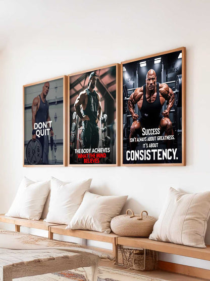 Bodybuilding Motivational Gym Wall Art Paintings for Living Room Bedroom