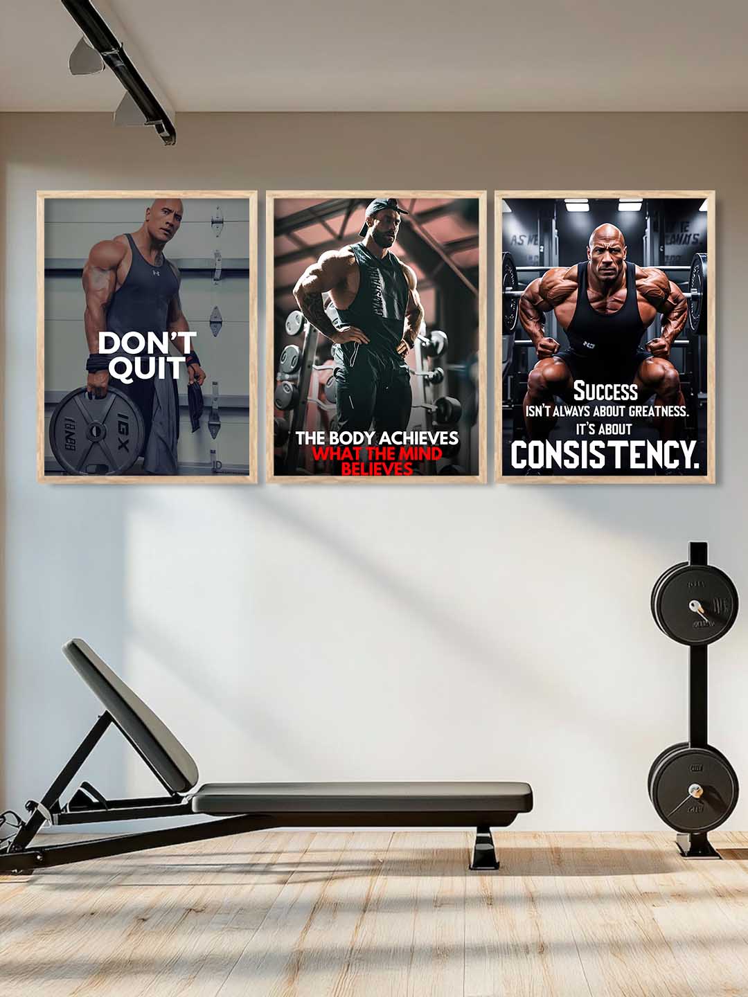 Bodybuilding Motivational Gym Wall Art Paintings for Living Room Bedroom
