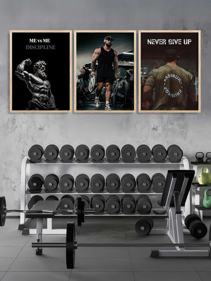 Bodybuilding Motivational Gym Wall Art Paintings for Living Room Bedroom