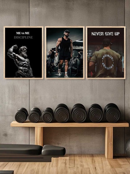 Bodybuilding Motivational Gym Wall Art Paintings for Living Room Bedroom