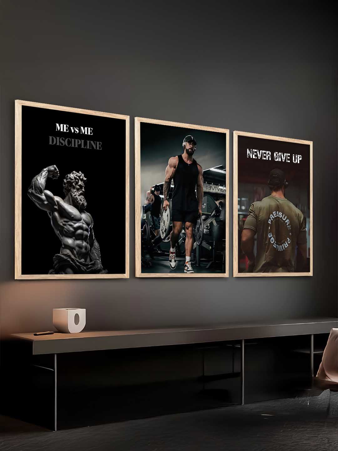 Bodybuilding Motivational Gym Wall Art Paintings for Living Room Bedroom