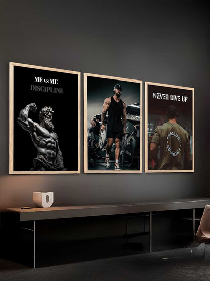 Bodybuilding Motivational Gym Wall Art Paintings for Living Room Bedroom