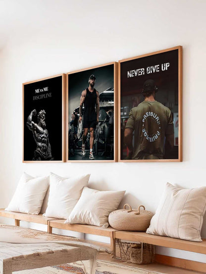 Bodybuilding Motivational Gym Wall Art Paintings for Living Room Bedroom