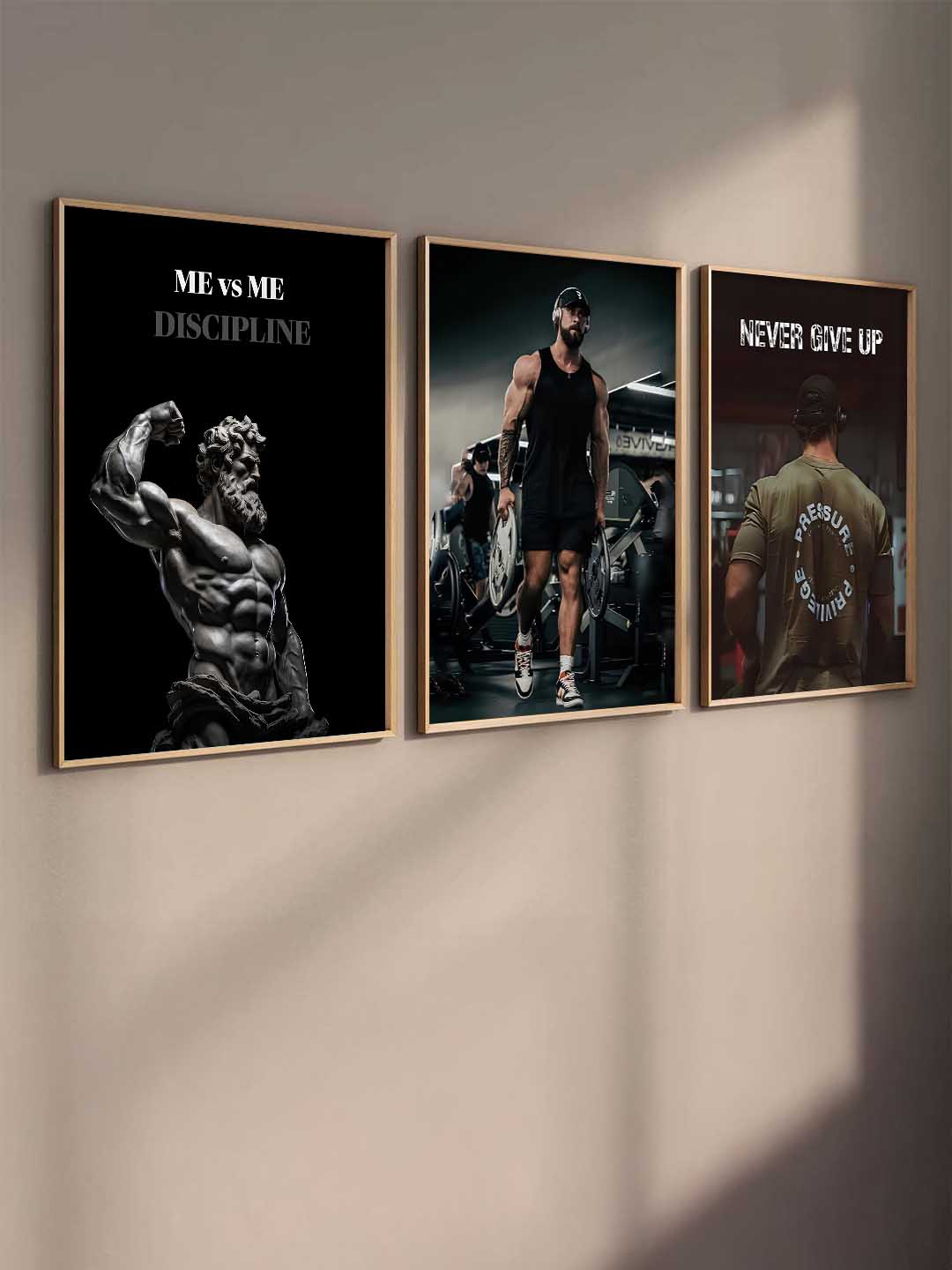 Bodybuilding Motivational Gym Wall Art Paintings for Living Room Bedroom
