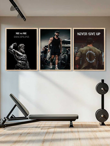 Bodybuilding Motivational Gym Wall Art Paintings for Living Room Bedroom