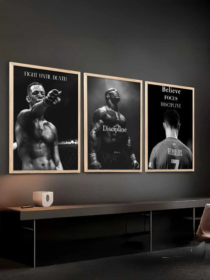 Bodybuilding Motivational Gym Wall Art Paintings for Living Room Bedroom