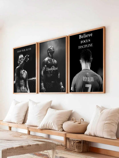 Bodybuilding Motivational Gym Wall Art Paintings for Living Room Bedroom