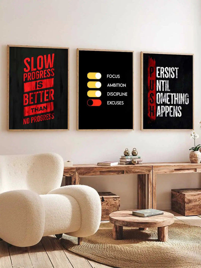 Bodybuilding Motivational Gym Wall Art Paintings for Living Room Bedroom