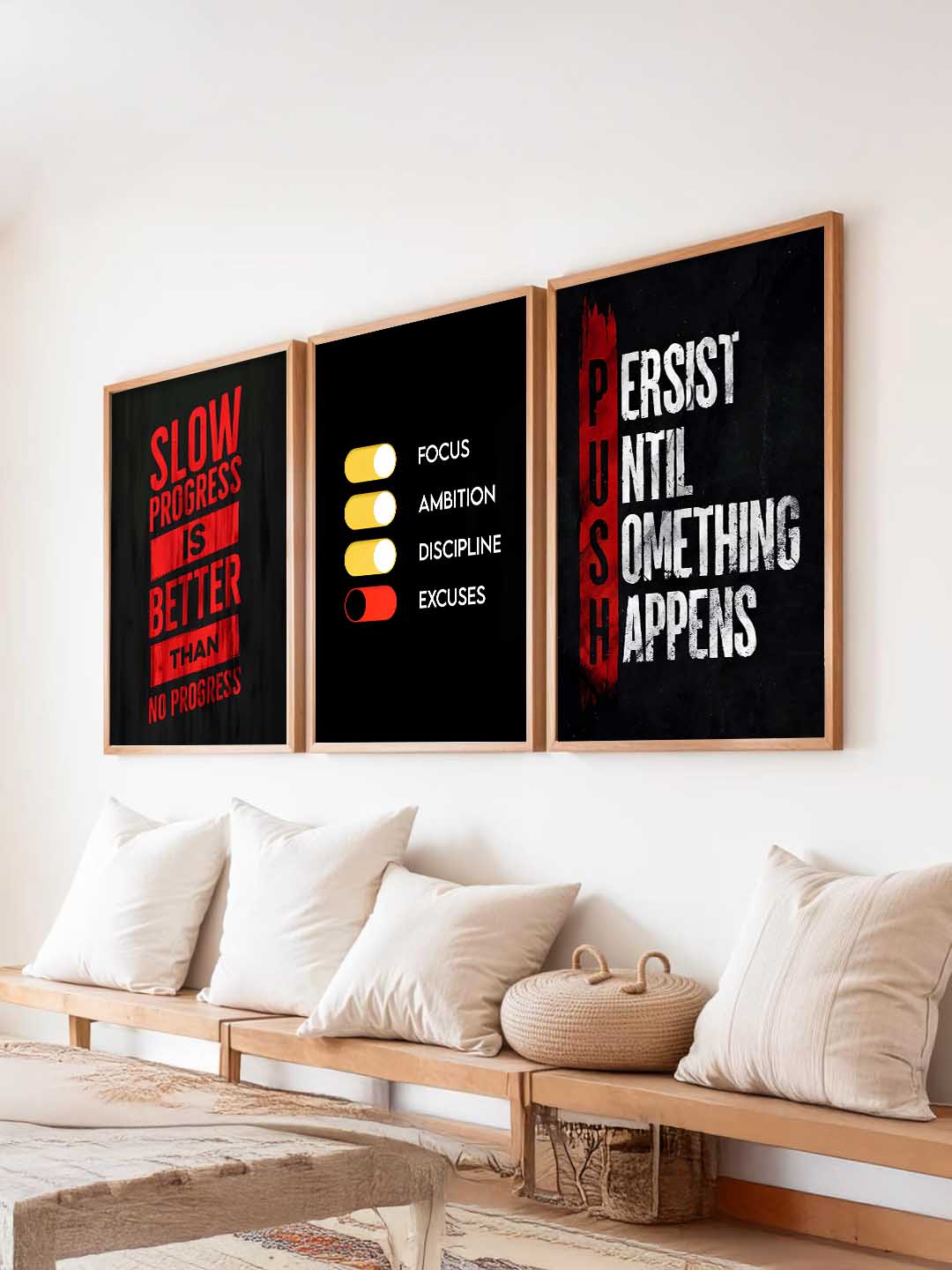 Bodybuilding Motivational Gym Wall Art Paintings for Living Room Bedroom