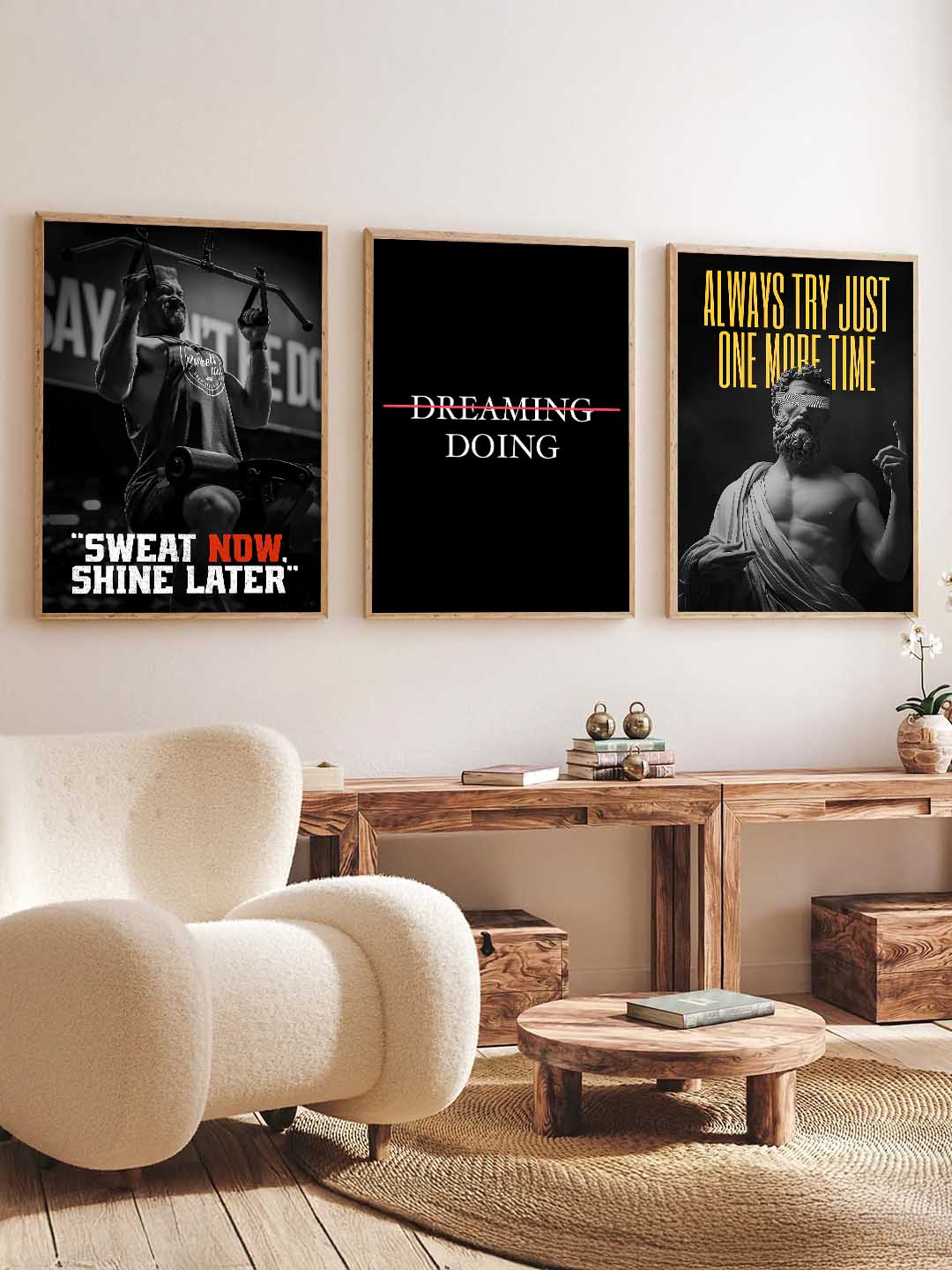 Workout Motivational Gym Wall Art Paintings for Living Room Bedroom