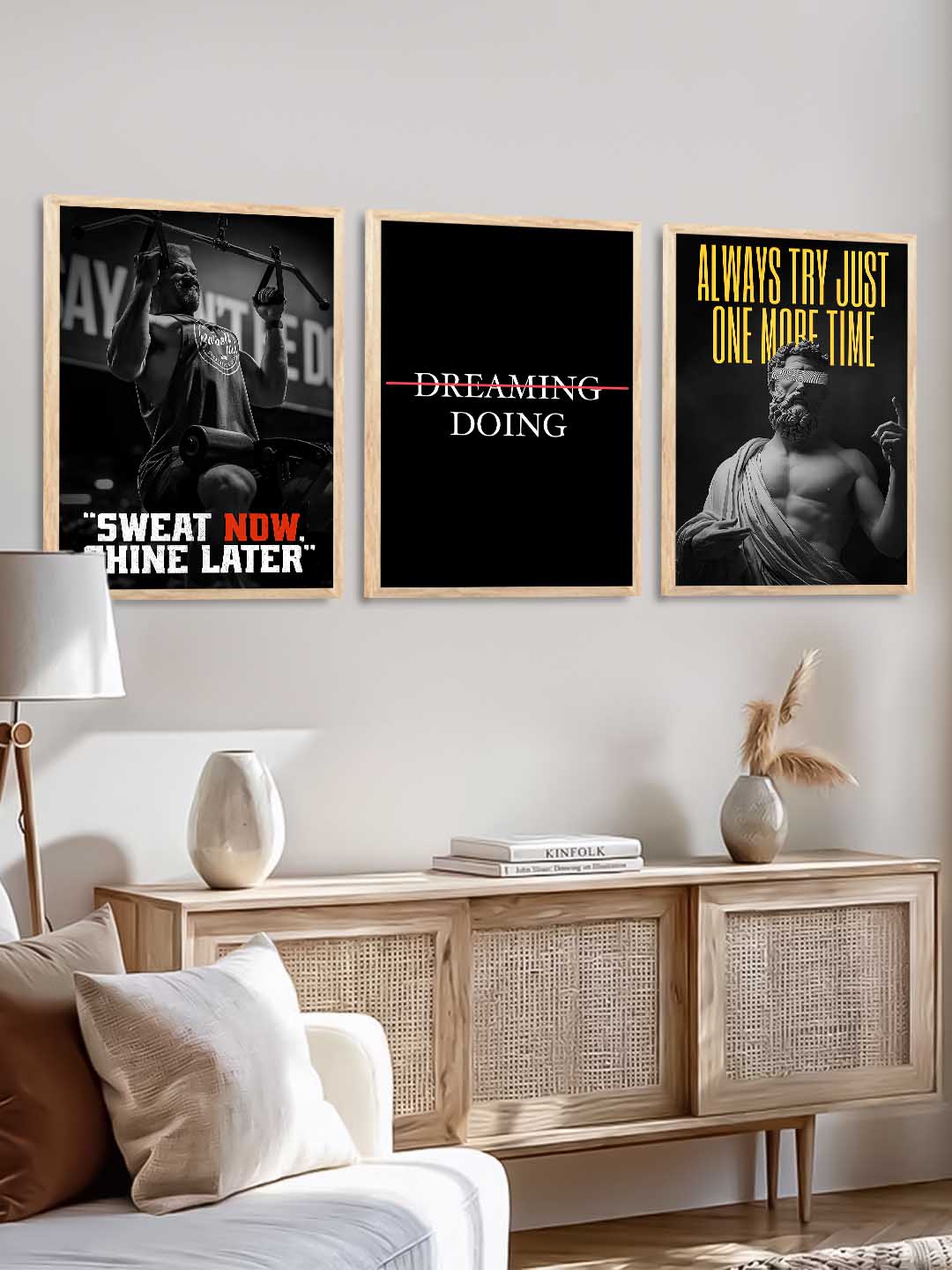 Workout Motivational Gym Wall Art Paintings for Living Room Bedroom