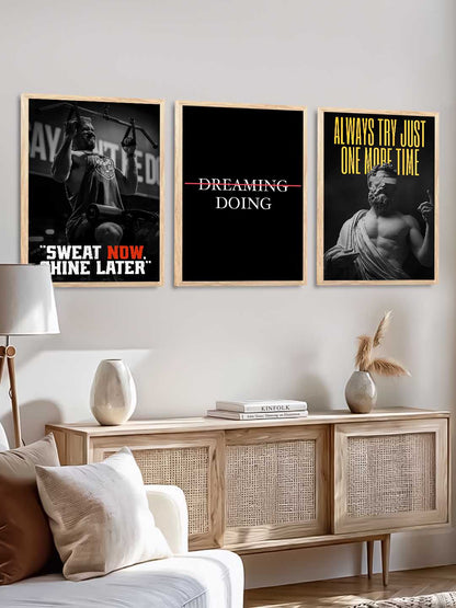 Workout Motivational Gym Wall Art Paintings for Living Room Bedroom